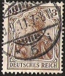 Stamps Germany -  DEUTSCHES REICH- IMAGEN SIMBOLICA DE GERMANIA SEGUN RETRATO DE ANNA FUHRING