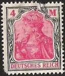 Stamps Germany -  DEUTSCHES REICH - IMAGEN SIMBOLICA DE GERMANIA SEGUN RETRATO DE ANNA FUHRING