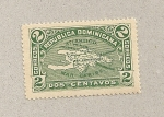 Stamps Dominican Republic -  Mapa isla