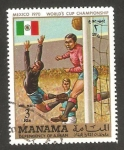 Stamps United Arab Emirates -  Manama - Mundial de fútbol México 1970