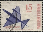 Stamps Argentina -  Correo aéreo. Valores ordinarios para correspondencia aérea y común. 