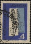Stamps Argentina -  Payador con guitarra. Conmemorativo del IV Festival Nacional del Folklore.