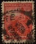 Stamps Argentina -  El sol naciente. La Libertad y el escudo Nacional Argentino. 1899 a 1903