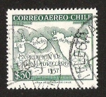 Stamps Chile -  EXPEDICION  LADRILLERO A MAGALLANES - MAPA ANTIGUO
