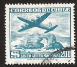 Stamps Chile -  LINEA AEREA NACIONAL - PORTADA DE ANTOFAGASTA