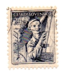Stamps : Europe : Czechoslovakia :  AGRICULTURA e INDUSTRIAS(Maquinista)
