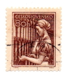 Stamps Czechoslovakia -  AGRICULTURA e INDUSTRIAS(Textil)