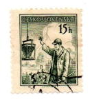 Stamps : Europe : Czechoslovakia :  AGRICULTURA e INDUSTRIAS(Portuario)