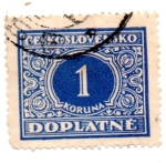 Stamps : Europe : Czechoslovakia :  TIMBRE-TAXE