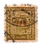 Stamps Czechoslovakia -  ARMOIRIES-1929-31
