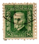 Stamps Czechoslovakia -  PRESIDENTE.MASARYK.T.G-1925-28-FILI:A