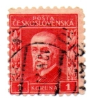 Stamps Czechoslovakia -  PRESIDENTE.MASARYK.-1925