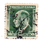 Sellos de Europa - Checoslovaquia -  PRESIDENTE.EDOUARD BENES-1937