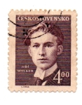 Stamps : Europe : Czechoslovakia :  EN HONOR A ESCRITORES NACIONALES-JURI.WOLKER