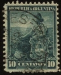 Sellos de America - Argentina -  El sol naciente. La Libertad y el escudo Nacional Argentino. 1899 a 1903