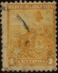 Sellos de America - Argentina -  El sol naciente. La Libertad y el escudo Nacional Argentino. 1899 a 1903