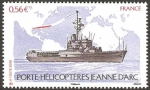 Stamps France -  Porta helicópteros Juana de Arco