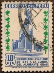 Stamps Peru -  Monumento Levantado en 1946 a la Gloria del Almirante Grau.