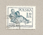 Stamps Poland -  Señora reclinada