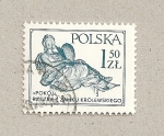 Sellos de Europa - Polonia -  Señora reclinada