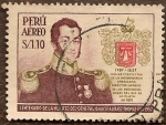 Stamps Peru -  Centenario de la Muerte del General Ignacio Alvarez Thomas 1857-1957.
