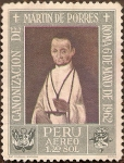 Stamps : America : Peru :  Canonización de Martín de Porres. Roma 6 mayo de 1962.