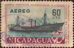 Stamps Nicaragua -  Marina Mercante Nicaragüense, S. A. - M. S. Costa Rica
