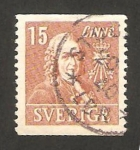Stamps Sweden -  charles linne, científico y botánico