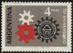 Stamps Argentina -  75 años de la Unión Industrial Argentina. Sine Labore Nihil, Sin trabajo, nada.