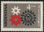 Sellos de America - Argentina -  75 años de la Unión Industrial Argentina. Sine Labore Nihil, Sin trabajo, nada.