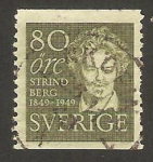 Stamps Sweden -  Centº del nacimiento del autor dramático Auguste Strindberg
