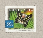 Stamps Australia -  Mariposa puntos verdes