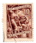 Stamps Yugoslavia -  METIERS-1º SERIE-1950-51