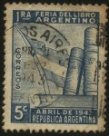 Stamps Argentina -  Primera feria del libro argentino, abril de 1943.