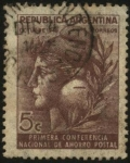 Sellos de America - Argentina -  Primera conferencia nacional de ahorro postal. Octubre de 1943. 