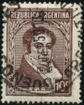 Stamps Argentina -  General Bernardino Rivadavia.