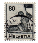 Stamps Switzerland -  SERIE HISTORICA-1941-GUERRERO MOURANT-Museo de Zurich