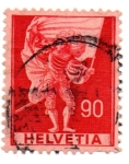 Stamps Switzerland -  SERIE HISTORICA-1941-LANSQUENET PORTEUR de BANNIERE