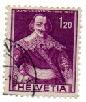Stamps Switzerland -  SERIE HISTORICA-1941-JURG JENATSCH