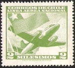 Stamps Chile -  LINEA AEREA NACIONAL - BANDERA