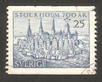 Stamps Sweden -  VII centº de la ciudad de stockholm