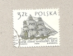 Sellos de Europa - Polonia -  Cliper siglo XIX