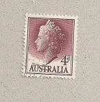 Stamps Australia -  Reina Isabel II