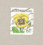 Stamps : Europe : Czech_Republic :  Flor amarilla