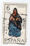 Stamps Spain -  Trajes típicos. Sahara