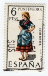 Stamps Spain -  Trajes Típicos. Pontevedra