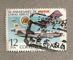 Stamps Spain -  50 Aniversario de Iberia