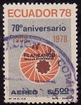 Stamps Ecuador -  70º Aniversario Filabanco
