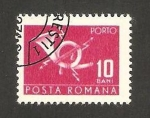 Stamps Romania -  corneta de correos