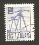 Stamps Romania -  linea de alta tensión